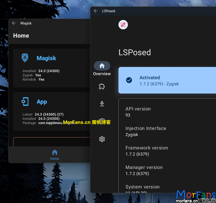 安装有 RootMagiskXposedPlay 的 WSA 安卓子系统 1 带有 Magisk(root)、Google Apps、Lsposed(Xposed) 的安卓子系统(Windows SUbsystem for Android, wsa)